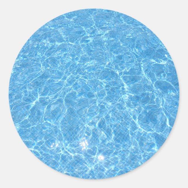Adesivo Modelo Elegante de Piscina de Água Azul (Frente)