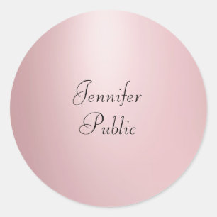 Adesivo Modelo Elegante de Script de Caligrafia Dourada ro