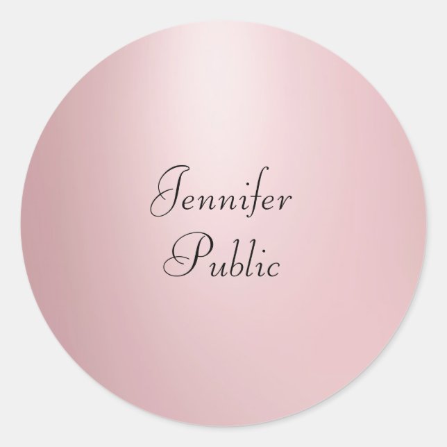 Adesivo Modelo Elegante de Script de Caligrafia Dourada ro (Frente)