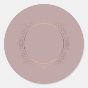Adesivo Modelo em Branco Adicionar Texto Elegante Rosa Dou