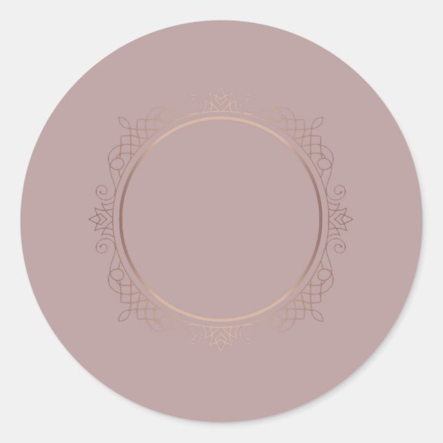 Adesivo Modelo em Branco Adicionar Texto Elegante Rosa Dou (Frente)