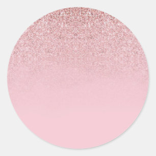 Adesivo Modelo em Branco com Brilho em Dourado Rosa Elegan