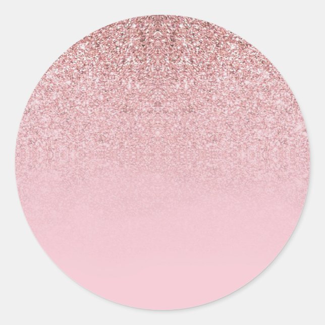 Adesivo Modelo em Branco com Brilho em Dourado Rosado Mode (Frente)