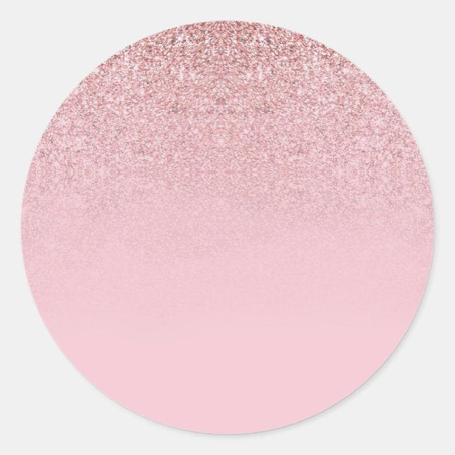 Adesivo Modelo em Branco com Brilho em Rose Gold Elegante  (Frente)