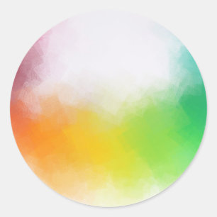 Adesivo Modelo em Branco de Arte Abstrata Colorida Amarelo