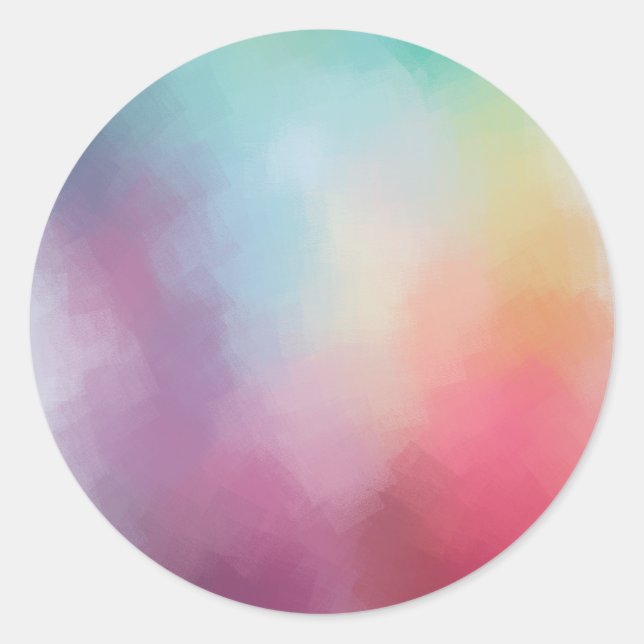 Adesivo Modelo em Branco de Arte Abstrata Colorido Vermelh (Frente)