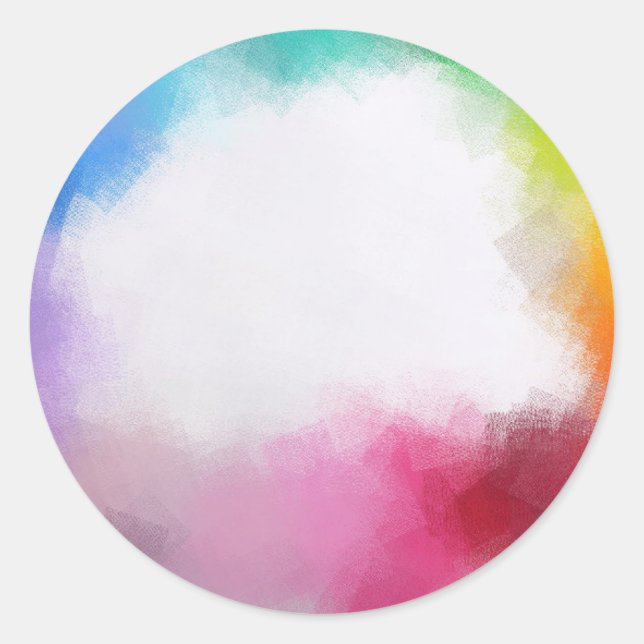 Adesivo Modelo em Branco de Arte Abstrata Vermelho Amarelo (Frente)