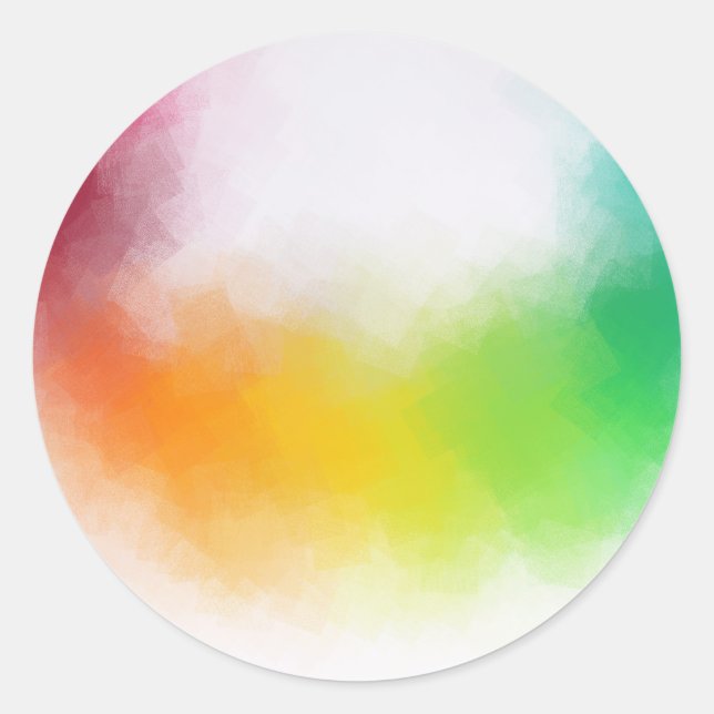 Adesivo Modelo em Branco de Arte Abstrata Vermelho Amarelo (Frente)