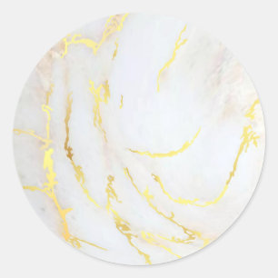 Adesivo Modelo em Branco de Mármore Dourado Elegante Adici