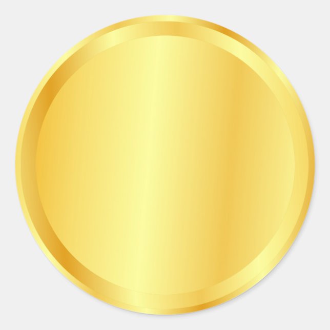 Adesivo Modelo em Branco de Ouro Falso Adicione Seu Texto  (Frente)
