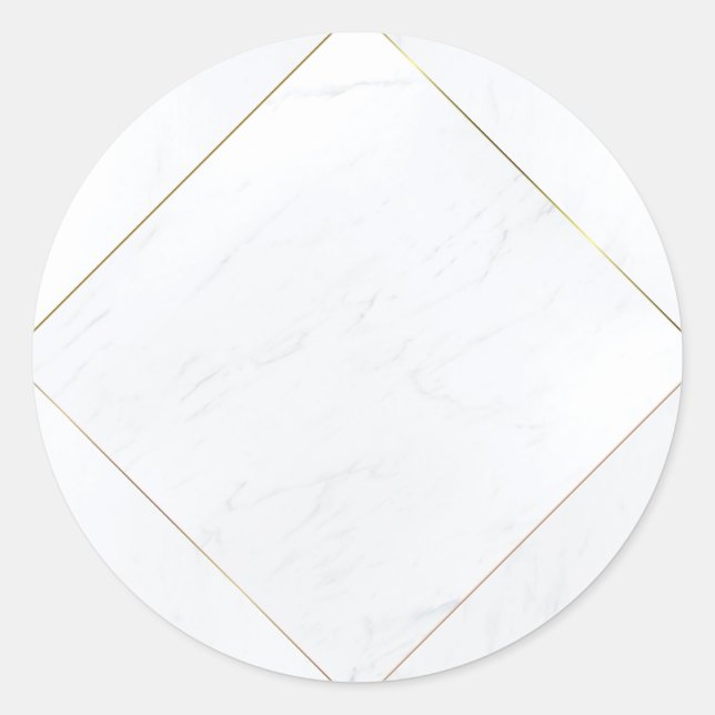 Adesivo Modelo em Branco Elegante Moderno Quadro de Mármor (Frente)