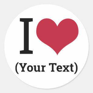 Adesivo Modelo Eu Amo (Adicione Seu Próprio Texto Personal