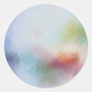 Adesivo Modelo Moderno de Arte Abstrata Colorido em Branco