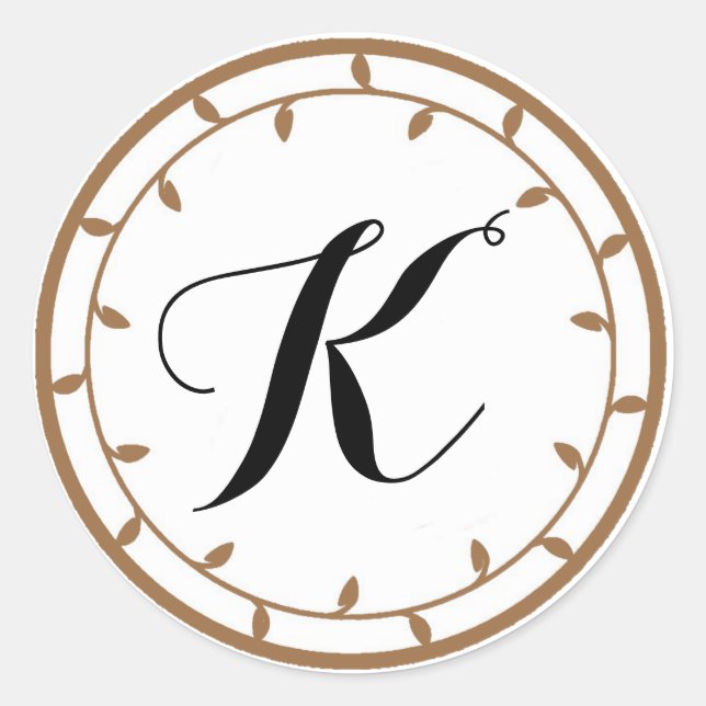 Adesivo Modelo Monograma Dourado (Frente)