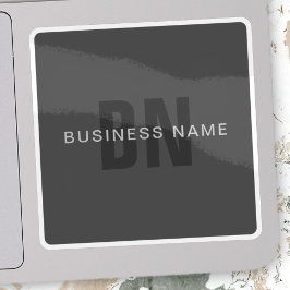 Adesivo Modelo Monograma Editável Cinza