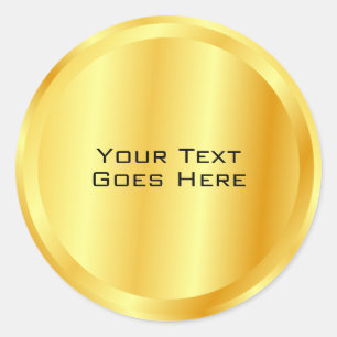 Adesivo Modelo personalizado com aparência metálica dourad