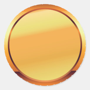 Adesivo modelo vazio ouro Adicionar o texto Carimbo mode