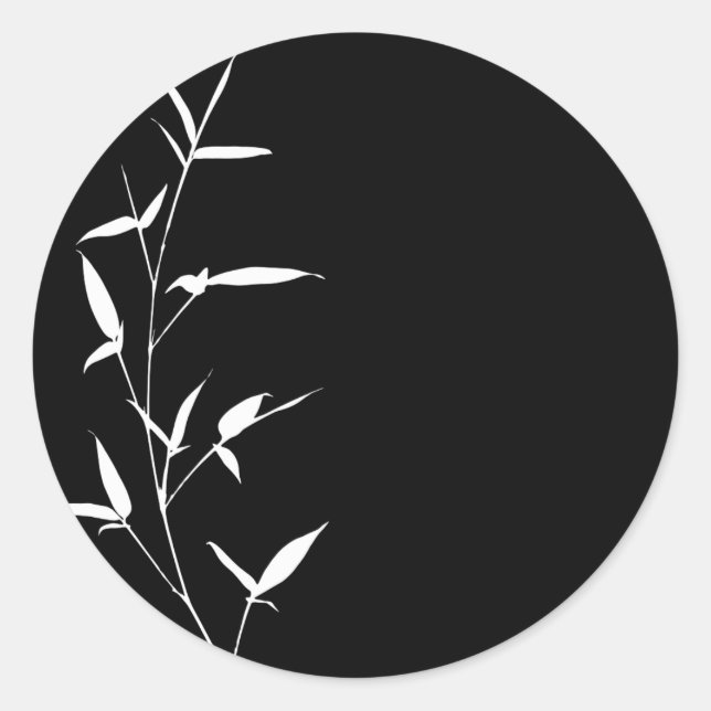 Adesivo Modelo Vazio Preto Silhueta Bamboo (Frente)