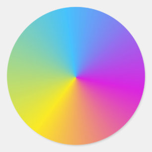 Adesivo Modelo Vazio Verde Amarelo-Rosa Azul-Puro