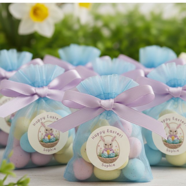 Adesivo Modern 3D Yarn Art Easter Bunny Personalized Stick (Criador carregado)