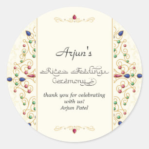 Adesivo Modern Annaprashan Primeira Cerimônia de Arroz