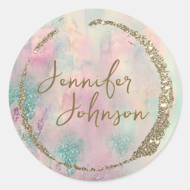 Adesivo Modern Art Abstract  Paint Watercolor Artist  (Frente)