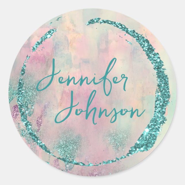 Adesivo Modern Art Abstract Paint Watercolor Artist  (Frente)