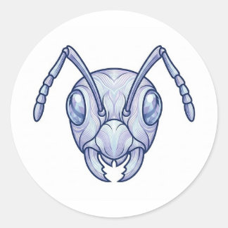 Adesivo Modern Blue Ant Line Art Illustration Sticker