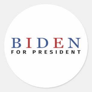 Adesivo Modern Blue Red Joe Biden para Presidente