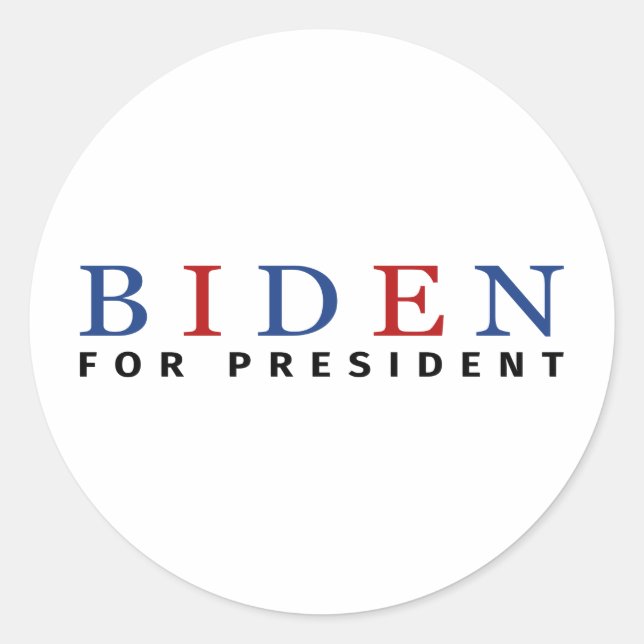 Adesivo Modern Blue Red Joe Biden para Presidente (Frente)