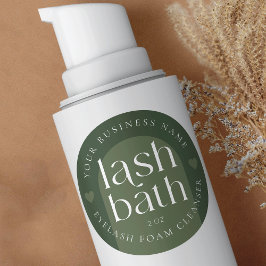 Adesivo Modern Boho Sage Green Lash Bath Foam Cleanser