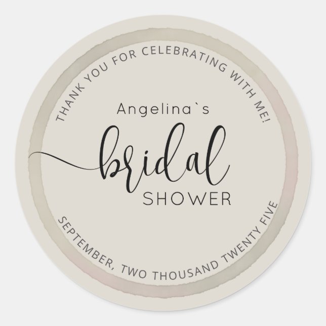 Adesivo Modern Bride Shower Sticker  (Frente)