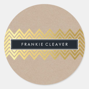 Adesivo MODERN CHEVRON PATTERN Trenden gold kraft simples