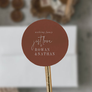 Adesivo Modern Chic Terracotta Rust Apenas Ame Casamento