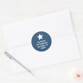 Adesivo Modern Cut Star Slate Blue Holiday Sticker
