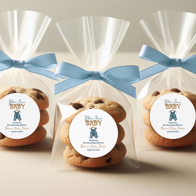 Adesivo Modern Denim Boy Blue Chá de fraldas (Criador carregado)