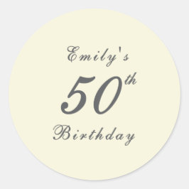 Adesivo Modern Elegant 50th Birthday Party