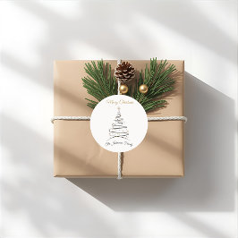 Adesivo Modern Elegant Minimal Christmas Tree Sticker