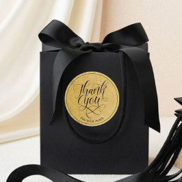 Adesivo Modern Faux GOLD FOIL Obrigado pelo seu pedido