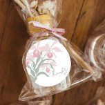 Adesivo Modern floral Cattleya orchid dusty pink wedding<br><div class="desc">Beautiful Cattleya orchid sticker featuring a simple, elegant floral graphic in soft dusty pink and grey-green tones. This refined botanical design is perfect for adding a romantic touch to letters, invitations, greeting cards, journals, and wedding favors. Ideal as an envelope seal or decorative accent for orchid-themed weddings, tropical celebrations, or...</div>