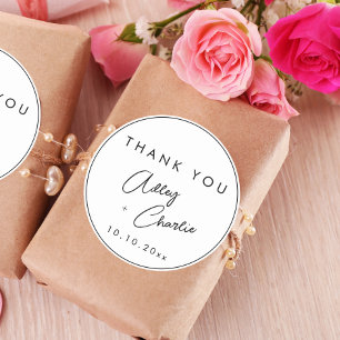 Adesivo Modern Font Black & White Wedding (Casamento Preto