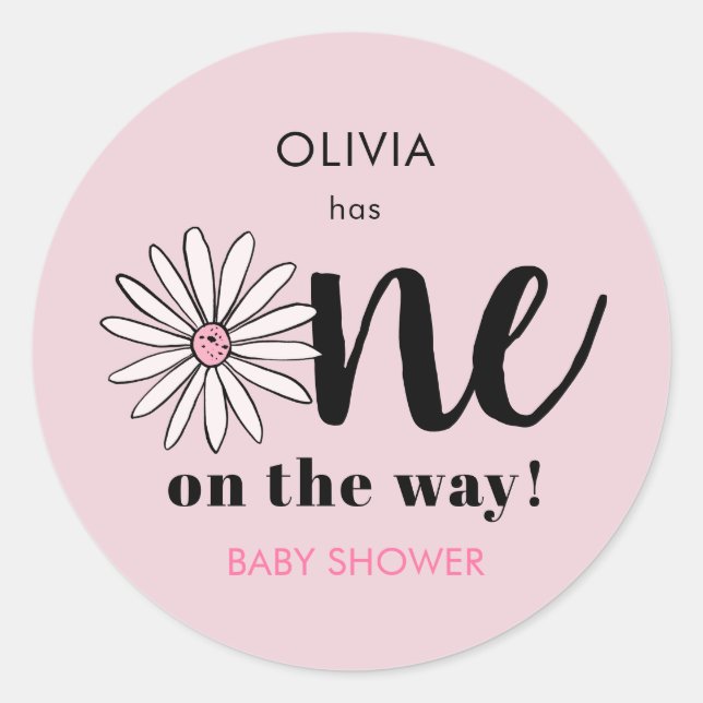 Adesivo Modern Girls Chá de fraldas Daisy Floral (Frente)