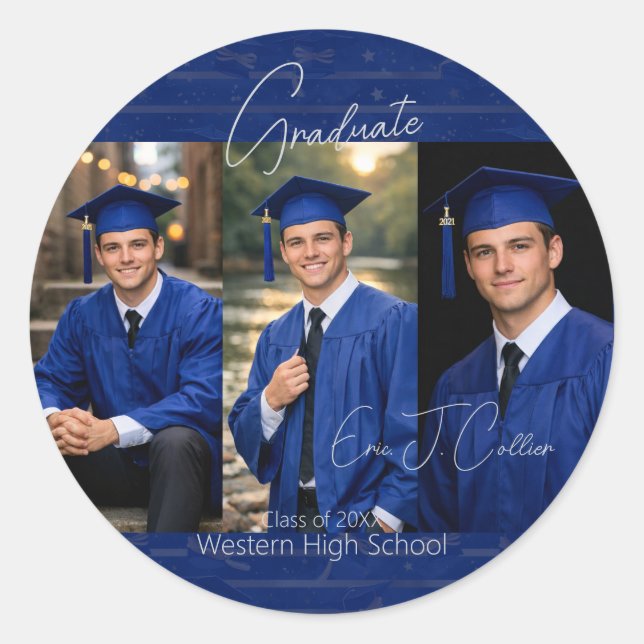 Adesivo Modern Graduation Photo Envelope Seal (Frente)