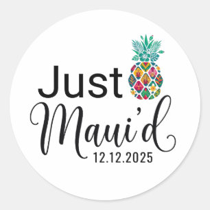 Adesivo Modern Just Maui'd Casal de Melalu Lua no Hawaii