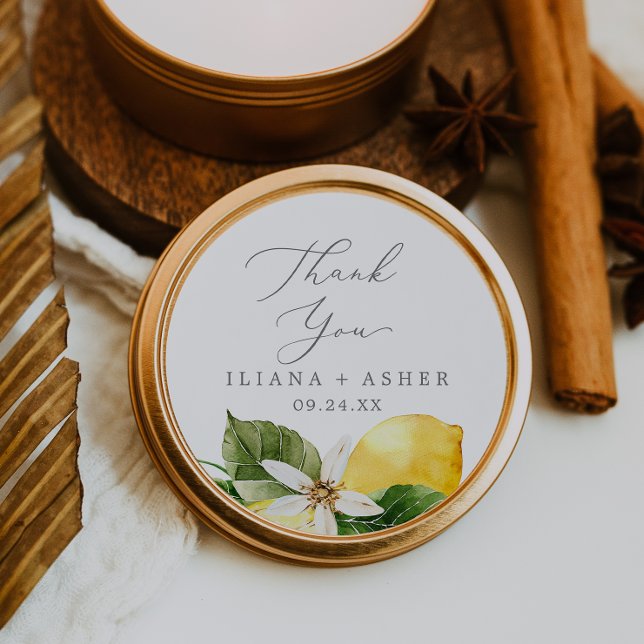 Adesivo Modern Lemon Garden Obrigado A Favor Do Sticker (Criador carregado)