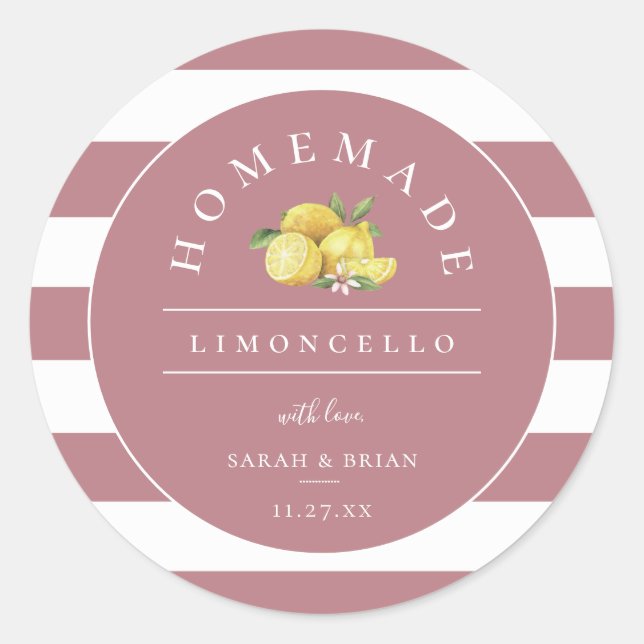 Adesivo Modern Limoncello Dusty Rosa Stripe (Frente)