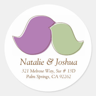 Adesivo Modern Lovebird, Rótulos de Endereço