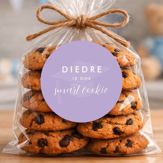 Adesivo Modern Minimal One Smart Cookie Graduation Party (Criador carregado)