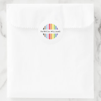 Adesivo MODERN MINIMAL stripe logo rainbow pride LGBTQ