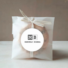 Adesivo Modern Minimal Typography White Paper Square